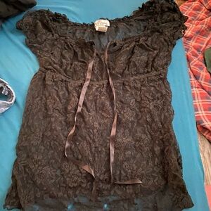 Elegant Black Lace Top Y2k was mine in highschool